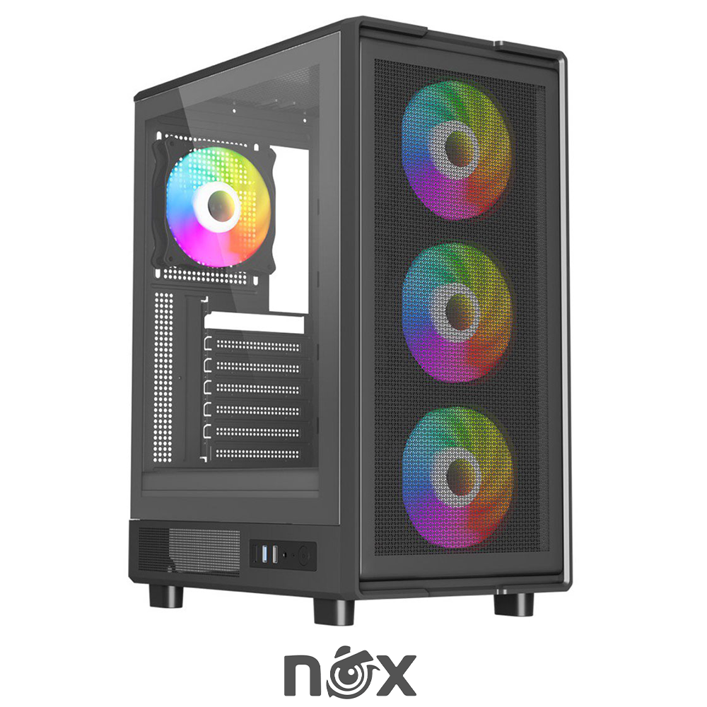 CASE NOX APEX FLOW 4FAN RGB BLACK